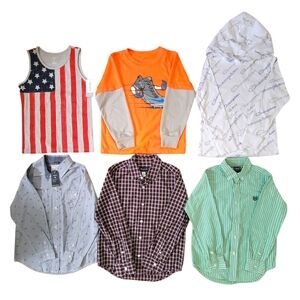 Miscellaneous Shirts Boys Size 6/ 7 Carter's  Nike Champion Nautica Lot of 6